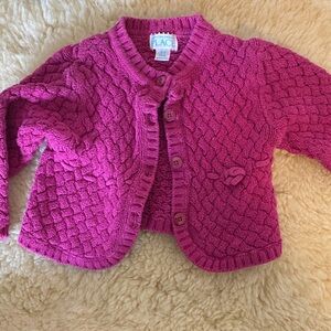 The Children's Place Bright Fuchsia Knit Cardigan